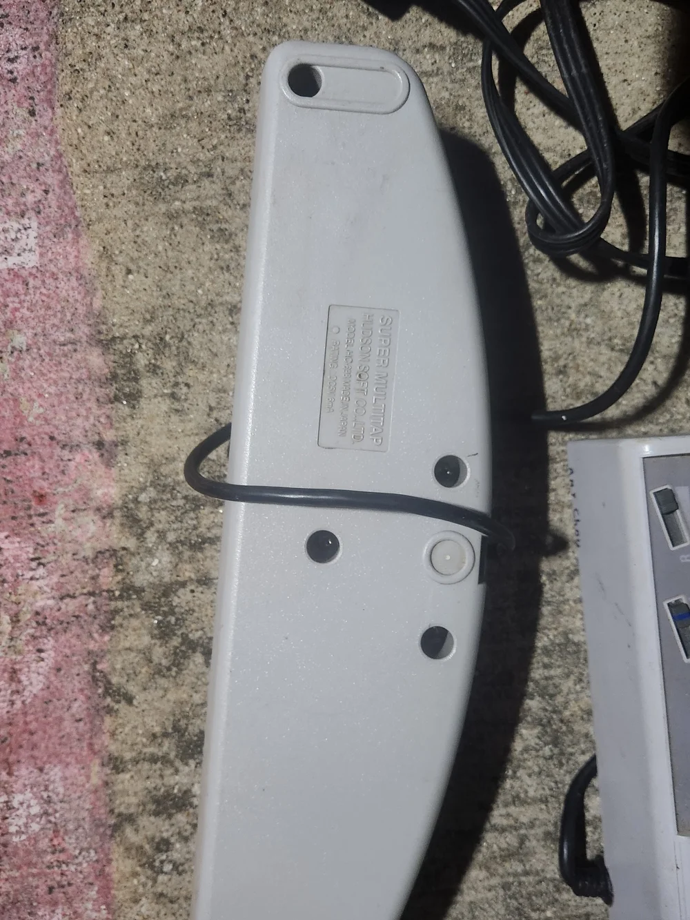 Nintendo Super Advantage Controller & Multitap in White with Color Buttons